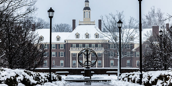 Miami University Oxford campus in winter